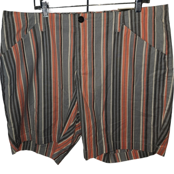 NWT Lee Regular Fit Mid Rise Vertical Stripe Capri Shorts - Picture 1 of 3